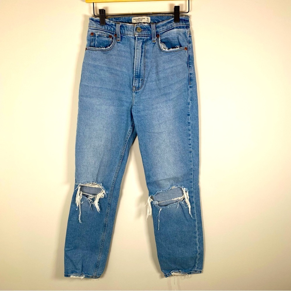 Abercrombie‎ & Fitch The Ankle Straight Ultra High Rise Denim Jeans Size 27 4R